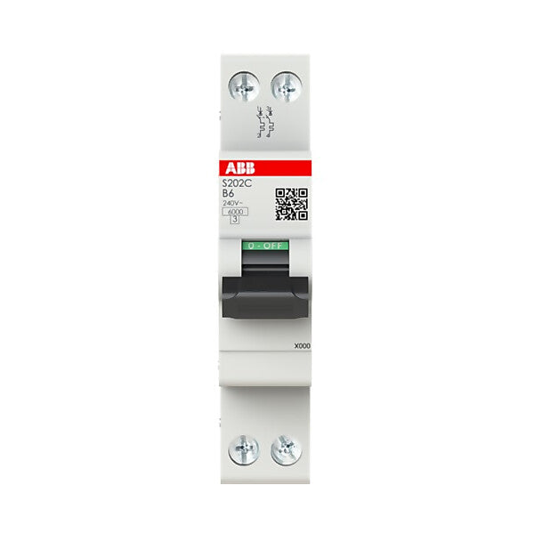 ABB Sicherungsautomat 2P-6A-B(230V)6kA S202C-B6
